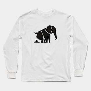 Geometric Elephant Long Sleeve T-Shirt